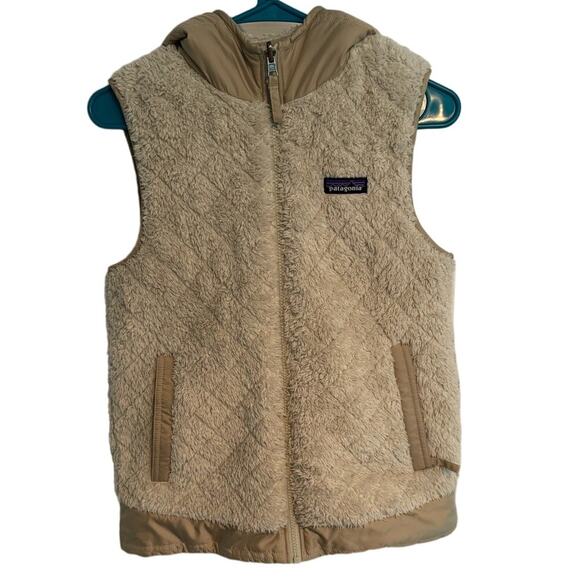 Patagonia Los Gatos reversable hooded vest, small, Sherpa fleece - Picture 3 of 15